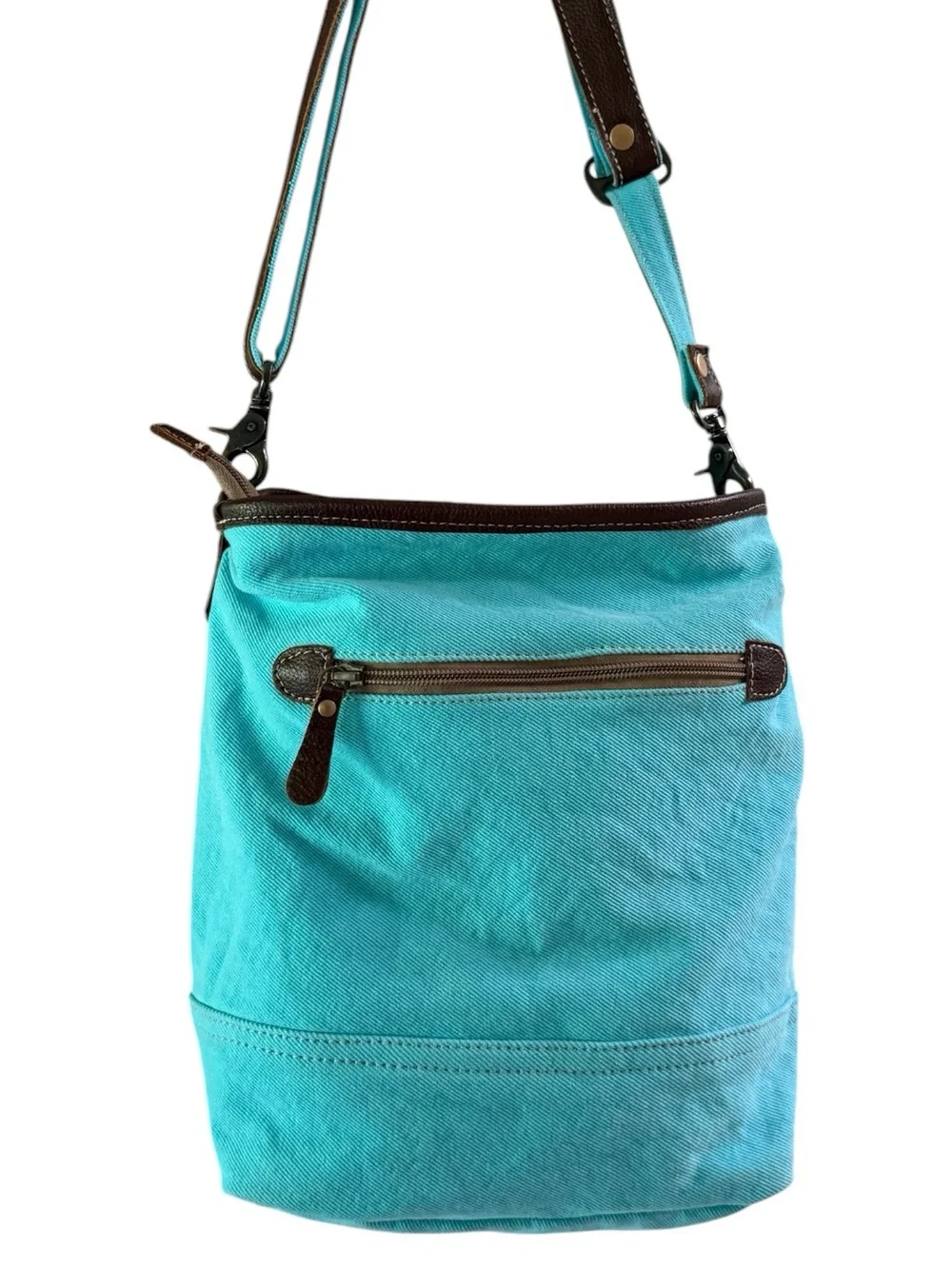 Myra Bag Western Spirited Canvas Leather Rug Adjustable Strap Crossbody